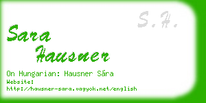 sara hausner business card